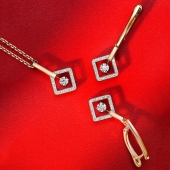 Серьги из золота с бриллиантами и 