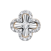 Подвеска из комбинированного золота с бриллиантами