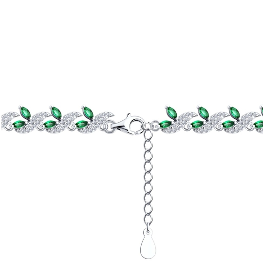 Браслет из серебра с фианитами