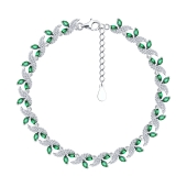 Браслет из серебра с фианитами