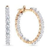 Серьги из золота с фианитами