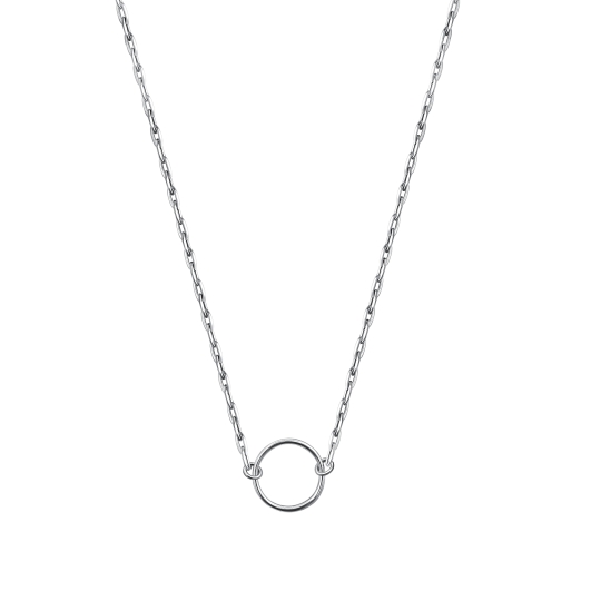 Колье на леске с серебряными вставками