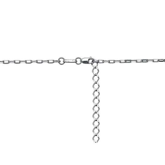 Колье на леске с серебряными вставками