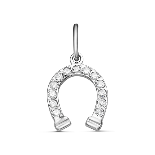 Подвеска из серебра с сапфирами и фианитами