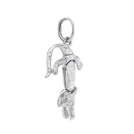 Подвеска из серебра с фианитом "Хамса"