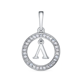 Подвеска из серебра с фианитами 