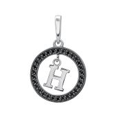 Подвеска из серебра с фианитами 