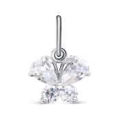 Подвеска из серебра с фианитами