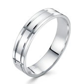 Обручальное кольцо из серебра