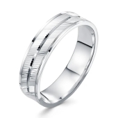 Обручальное кольцо из серебра