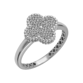 Кольцо из серебра с фианитами