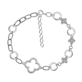 Браслет из серебра с фианитами