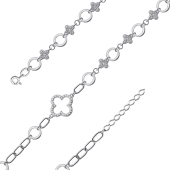 Браслет из серебра с фианитами