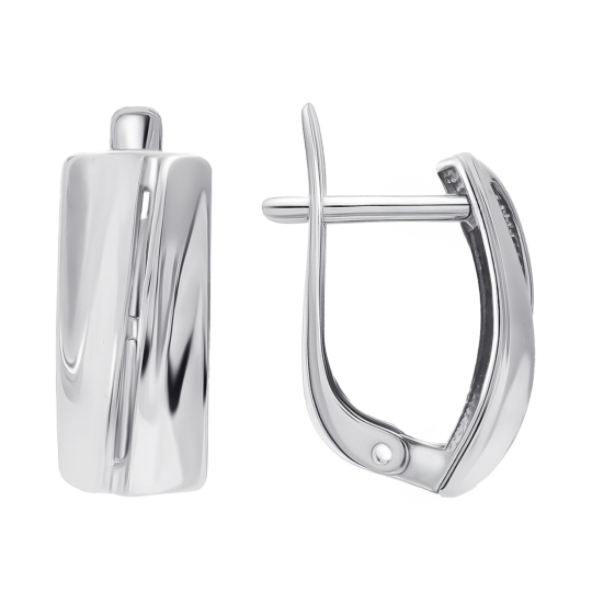 Серьги из серебра с фианитами