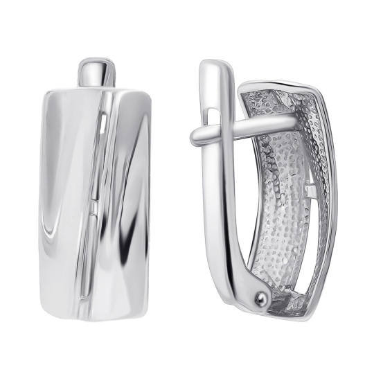 Серьги из серебра с фианитами