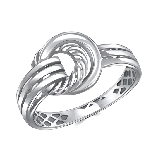 Серьги из серебра с позолотой и фианитами