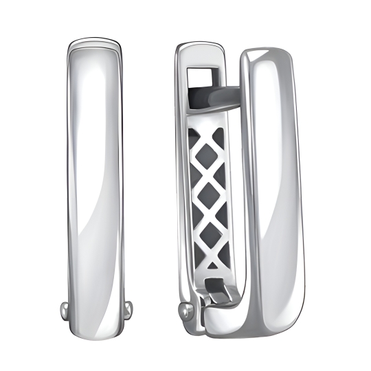 Серьги из серебра с ювелирными кристаллами