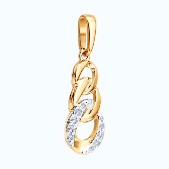 Подвеска из белого золота с бриллиантами