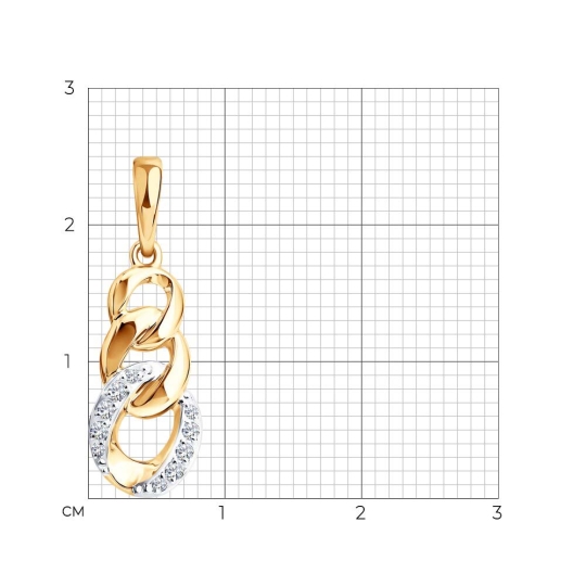 Подвеска из белого золота с бриллиантами