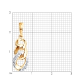 Подвеска из золота с фианитами