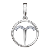 Подвеска из серебра с фианитами 