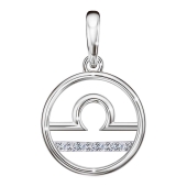 Подвеска из серебра с фианитами 