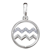 Подвеска из серебра с фианитами 