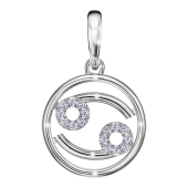 Подвеска из серебра с фианитами 