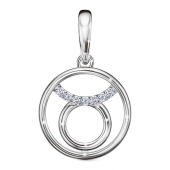 Подвеска из серебра с фианитами 