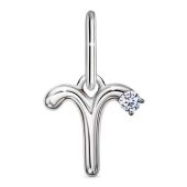 Подвеска из серебра с фианитом 