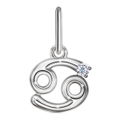 Подвеска из серебра с фианитом 