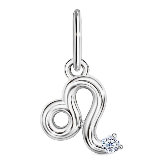 Подвеска из серебра с фианитом "Знак зодиака Дева"