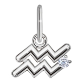 Подвеска из серебра с фианитом 