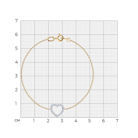 Браслет из золота с фианитами