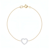 Браслет из золота с фианитами