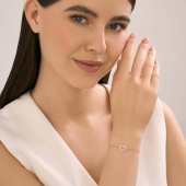 Браслет из золота с фианитами