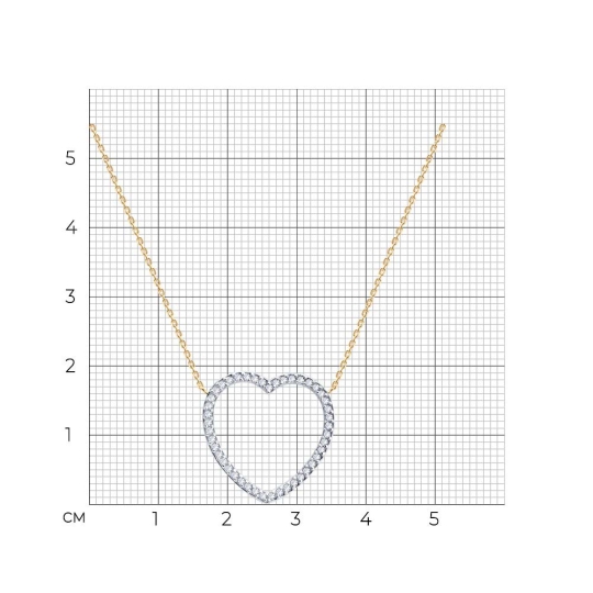 Колье из золота с бриллиантами и сапфиром