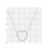 Колье из золота с фианитами