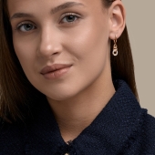 Серьги из золота с фианитами