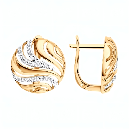 Серьги из золота с топазами London и топазами