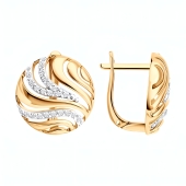 Серьги из золота с фианитами