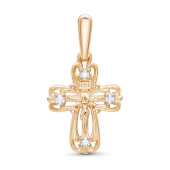 Подвеска-крест из золота с бриллиантами