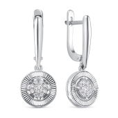 Серьги из белого золота с бриллиантами