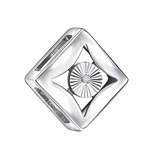 Подвеска из серебра с эмалью "Колибри"