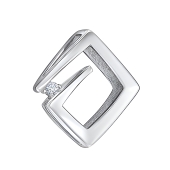 Подвеска из серебра с фианитом