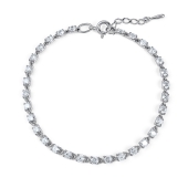 Браслет из серебра с фианитами