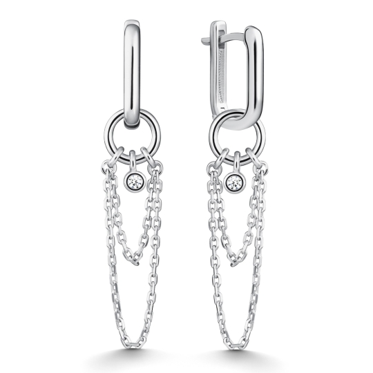 Серьги из серебра с эмалью