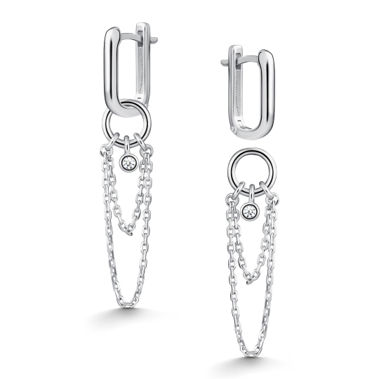 Серьги из серебра с эмалью