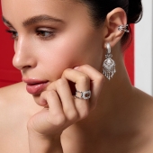 Кольцо из серебра с фианитами