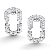 Серьги из серебра с фианитами